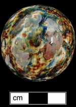 Bennington or “Bennies” marble found in the cellar of a collapsed building - click image to see a larger view.